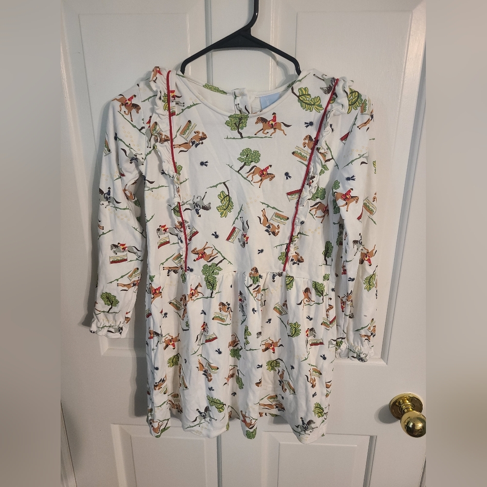 Bella Bliss Long Sleeve Pima Louise Dress in Paddock